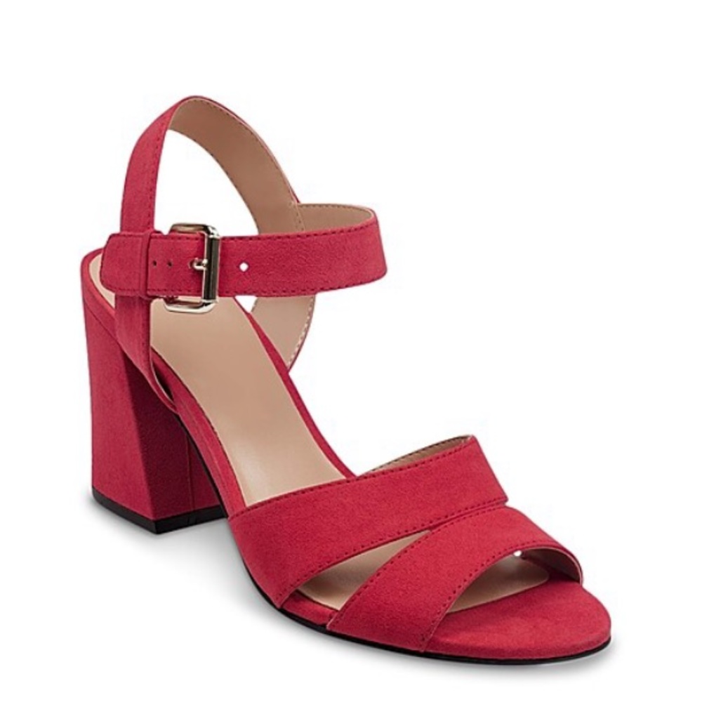 New Unisa Red Heeled Sandals - Picture 1 of 9